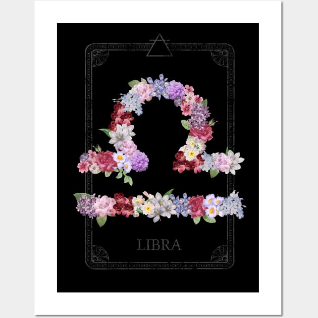 Floral Zodiac Sign: Libra Wall Art by FabiWes